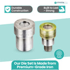 Double Cap Tubular Rivets Die Set for Green Machine Hand Press