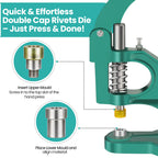 Double Cap Tubular Rivets Die Set for Green Machine Hand Press