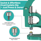 Oval Eyelets Die Set for Green Machine Hand Press