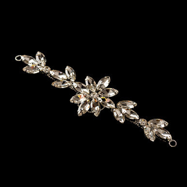 Crystal Rhinestone Motif Applique - Clear