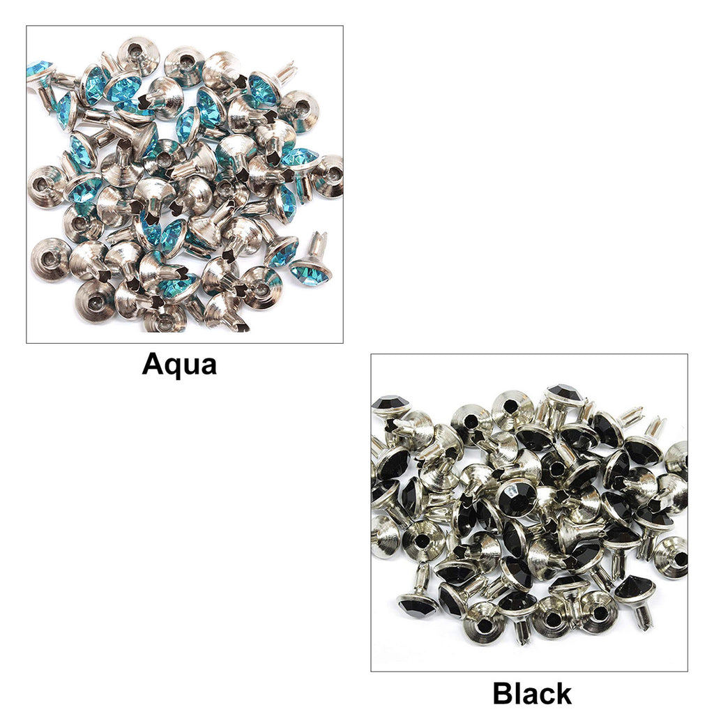 8mm Diamante Rivets (Pack of 10)