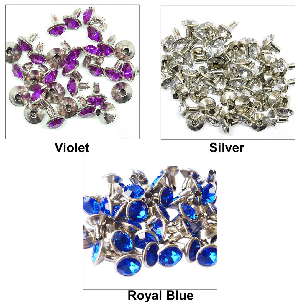 8mm Diamante Rivets (Pack of 10)