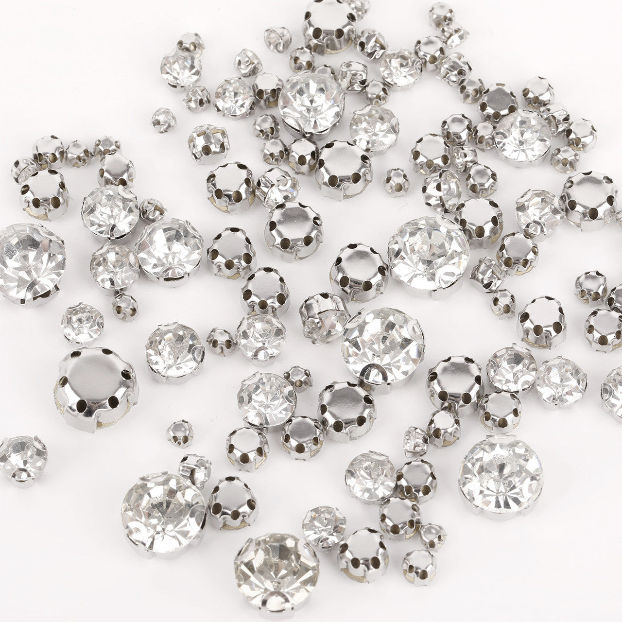 100 Pieces Sew-On Rhinestones
