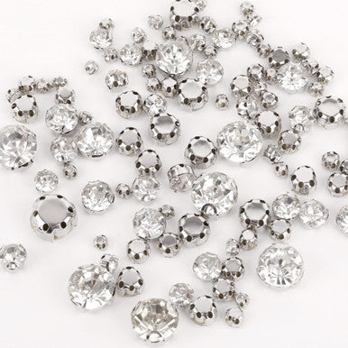 100 Pieces Sew-On Rhinestones