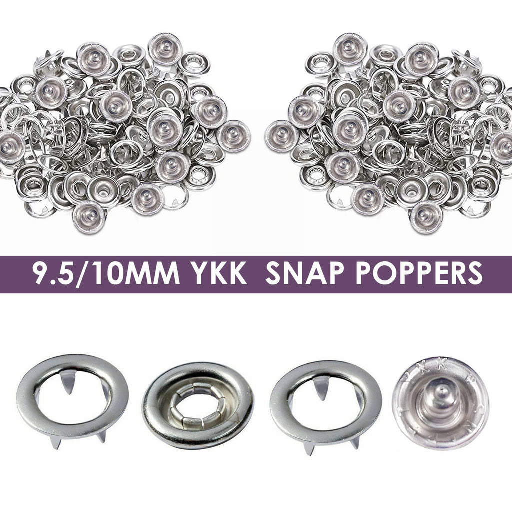 YKK Prong Ring Snap Poppers (Pack of 10)