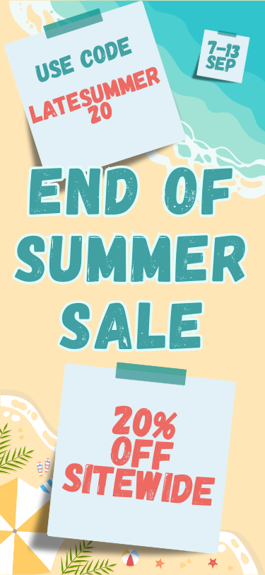 20% Off Sitewide - Code: LATESUMMER20
