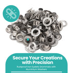 6.5mm Iron Eyelets with Aluminium Washers - Pack of 50