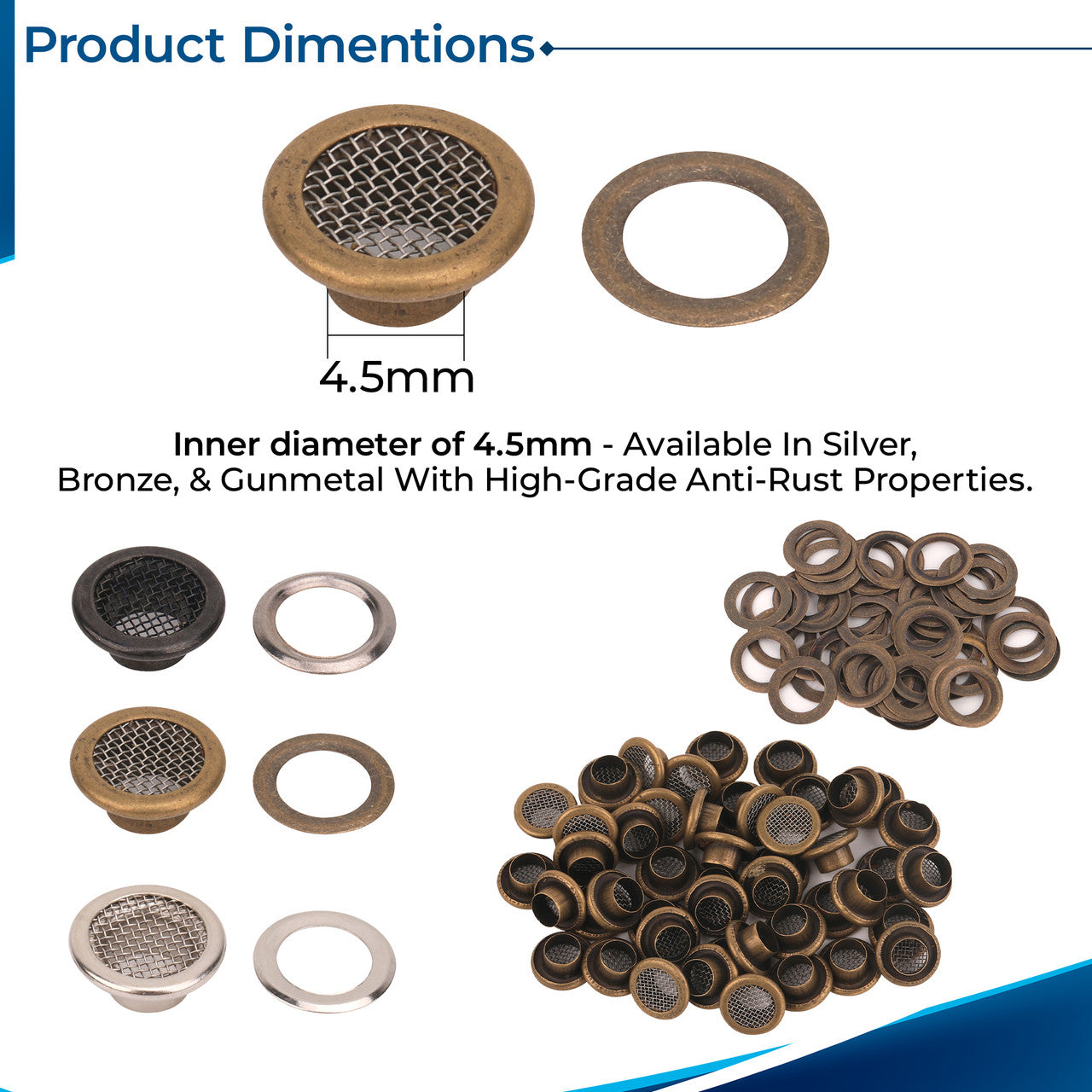 Mesh Eyelets - Pack of 50