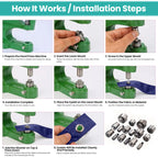 Eyelets Setting Die Set for Green Machine Hand Press