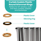 40mm Brass Eyelets with Washers and Spacers - Pack of 10