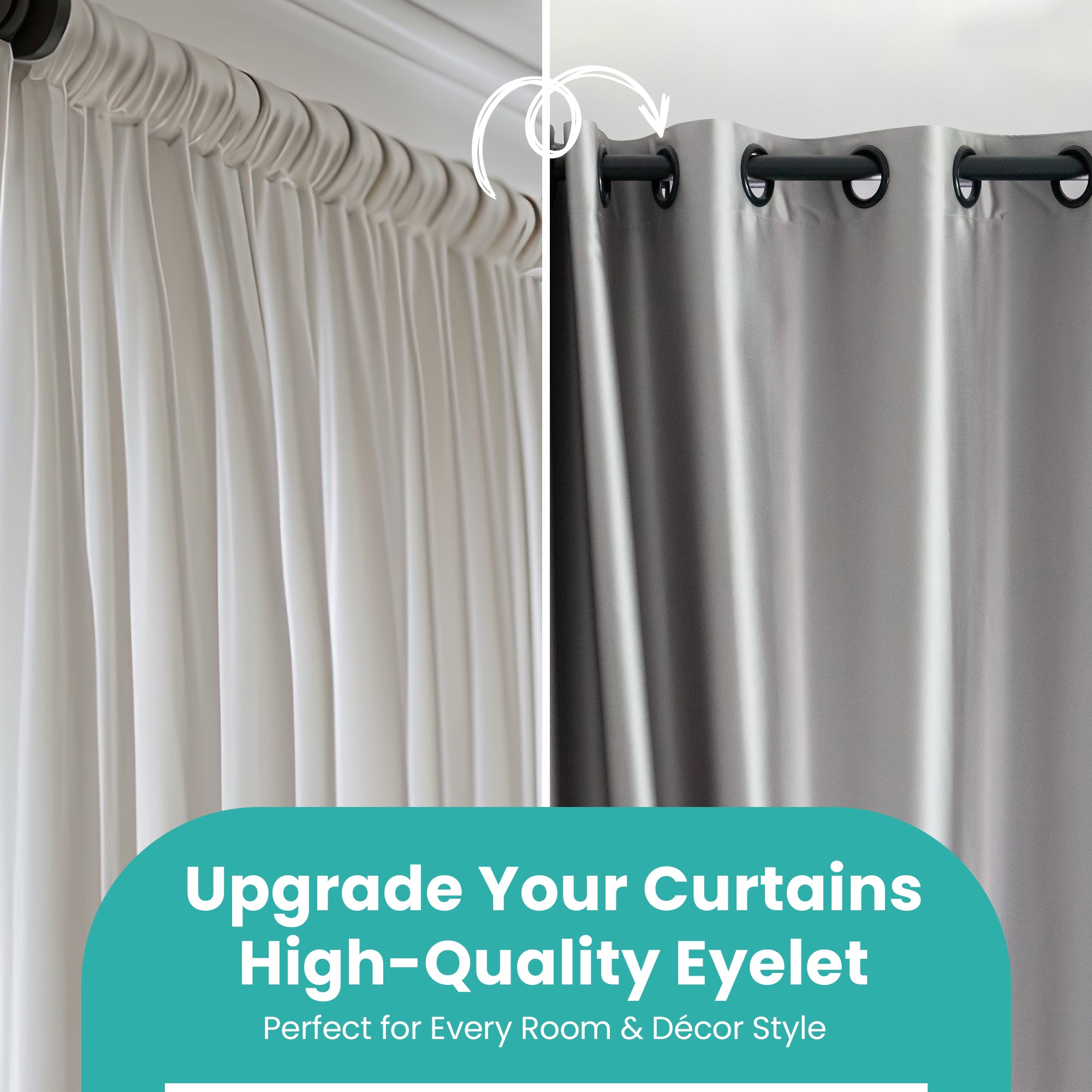40mm Plastic Curtain Eyelets - Pack of 8