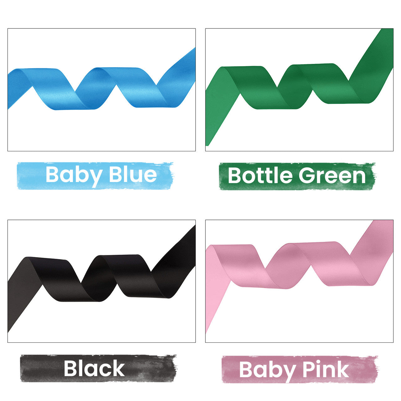 1m Double Sided Satin Ribbon