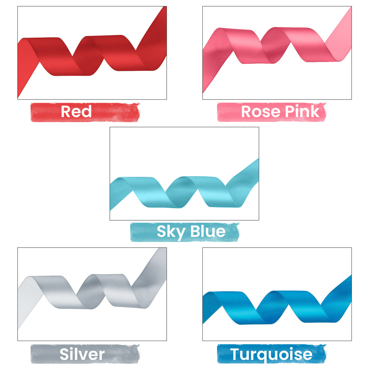1m Double Sided Satin Ribbon