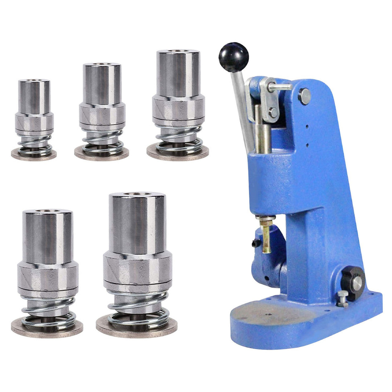 Blue Fabric Button Covering Hand Press Machine + Die Set