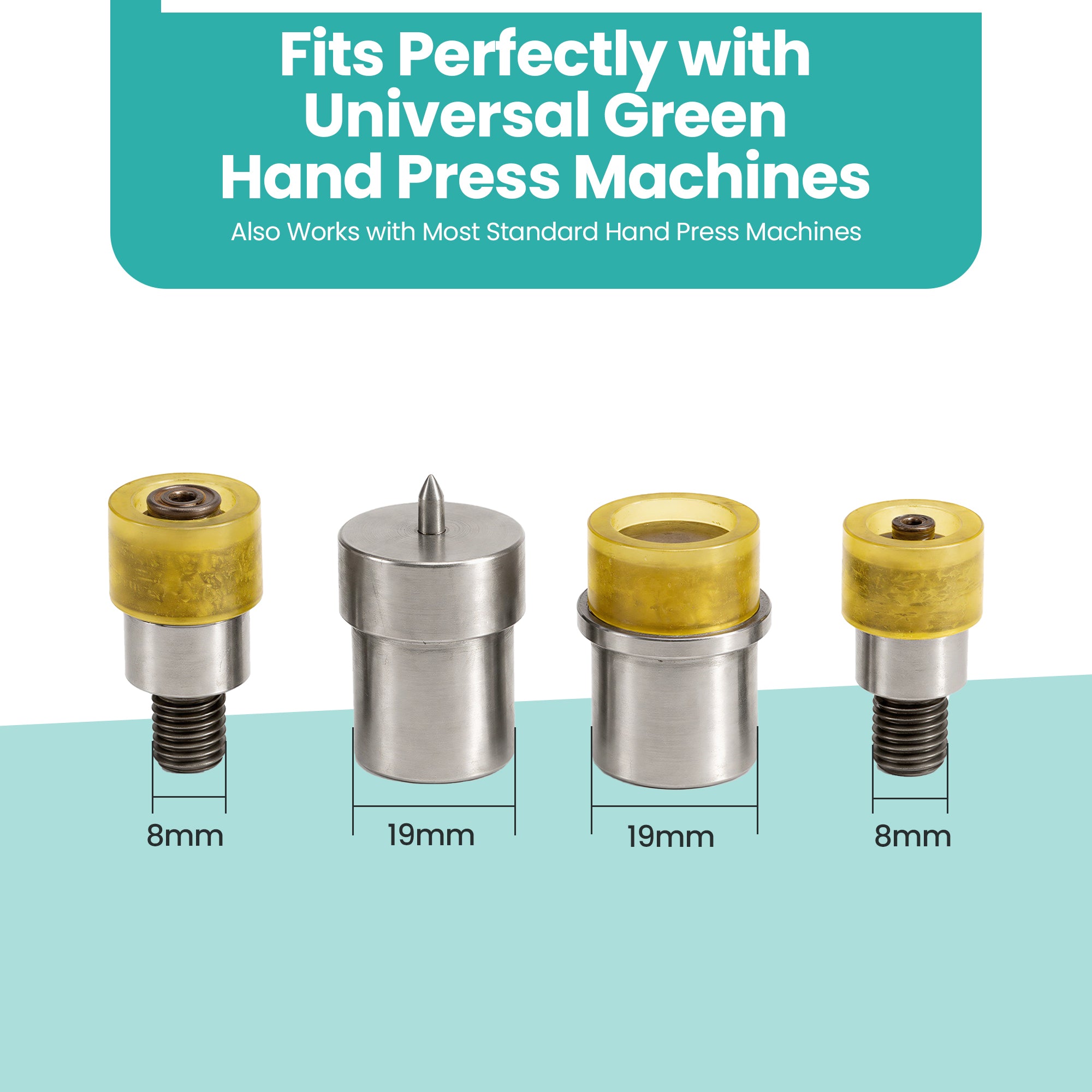 Flat Cap Press Studs Setting Die Set for Green Machine Hand Press