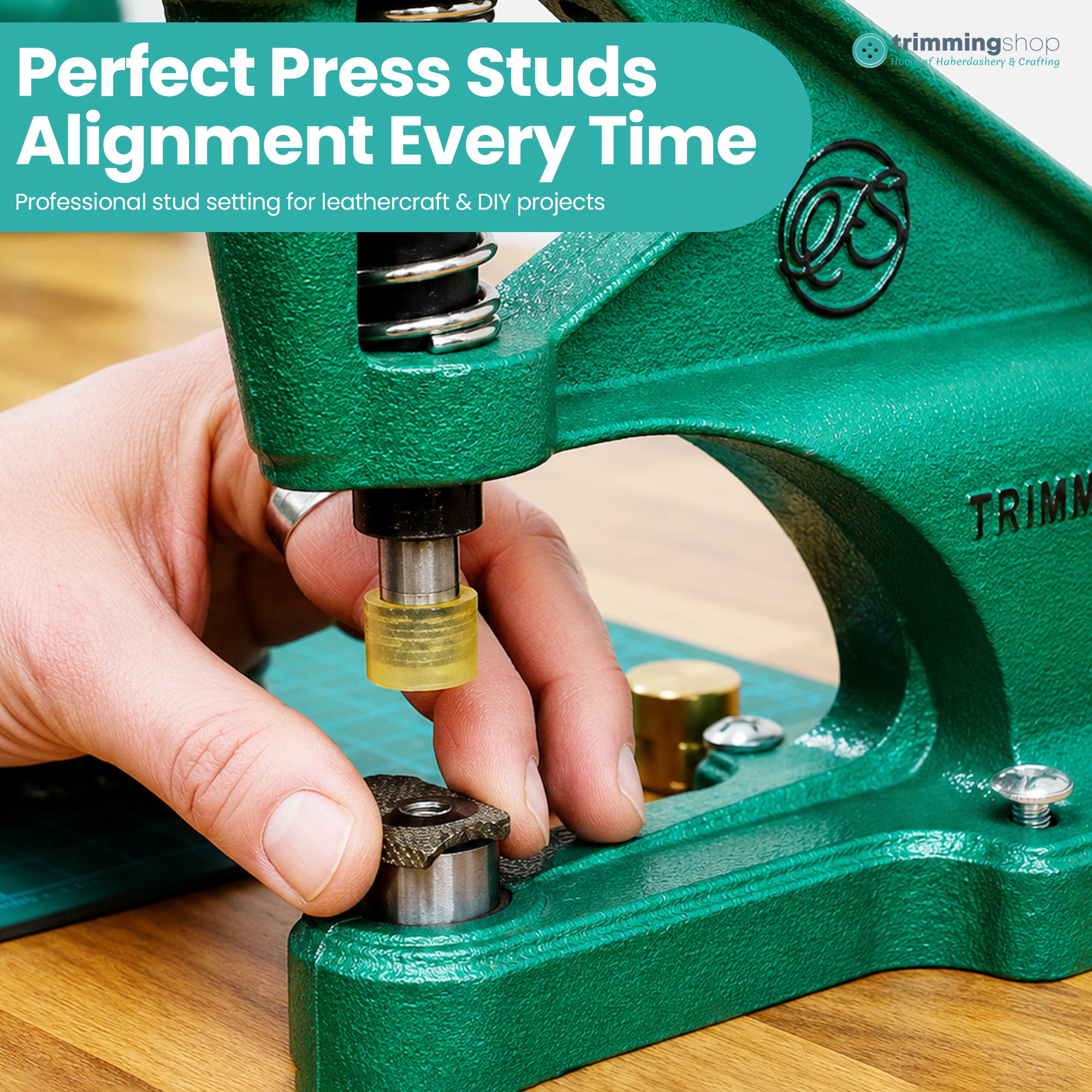 Flat Cap Press Studs Setting Die Set for Green Machine Hand Press