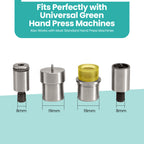 Flat Cap S Spring Press Studs Setting Die Set for Green Machine Hand Press