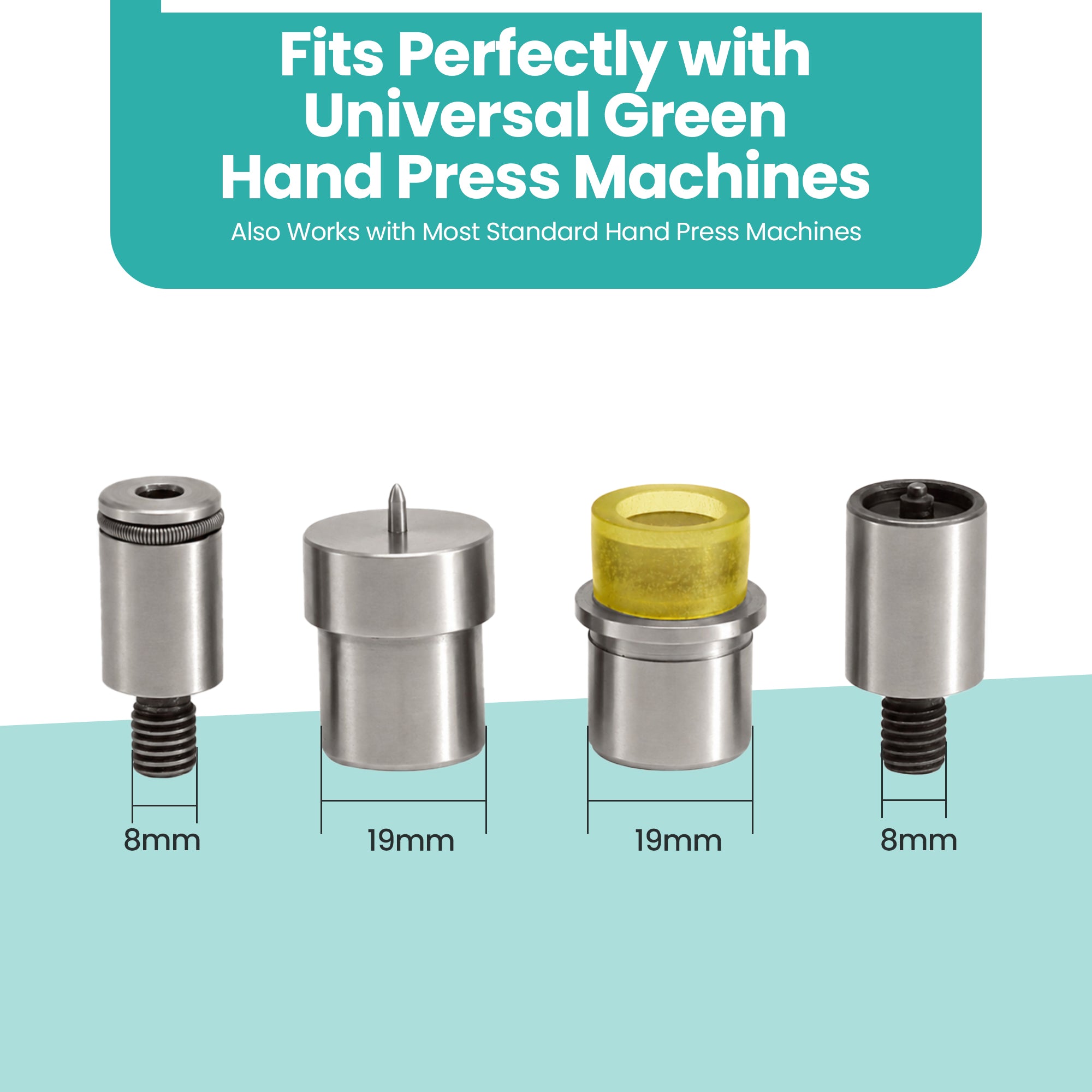 Flat Cap S Spring Press Studs Setting Die Set for Green Machine Hand Press