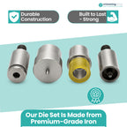 Flat Cap S Spring Press Studs Setting Die Set for Green Machine Hand Press