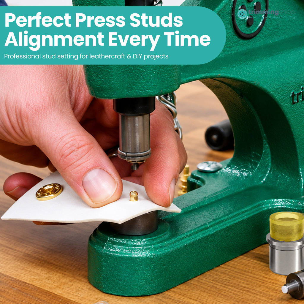 Flat Cap S Spring Press Studs Setting Die Set for Green Machine Hand Press