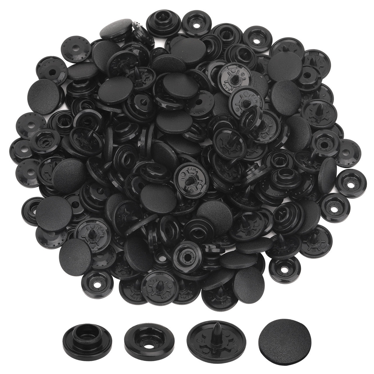 Genuine Kam Snap Buttons Black & White