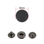 15mm S Spring Press Studs With Gunmetal Back Snaps With OR Without Hand Tool