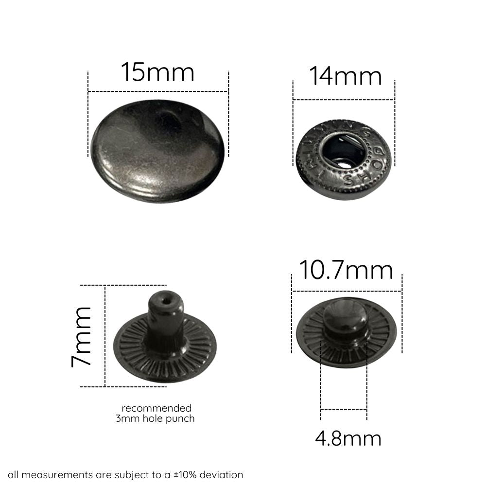 Trimming Shop S Spring Press Studs (pack of 10 sets)
