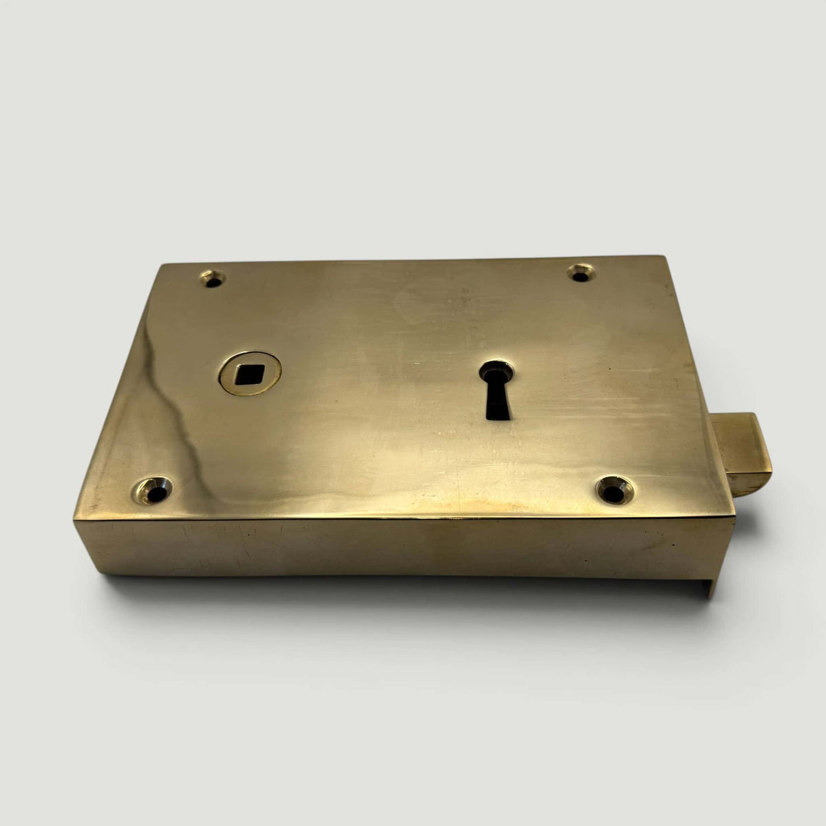 Rim Lock Large – Polished Brass