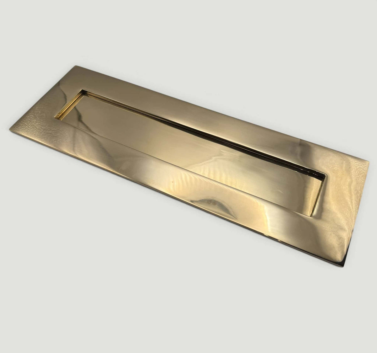 12" Letter Box – Polished Brass