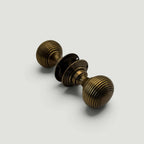 Cast Beehive Door Knob – Aged Brass