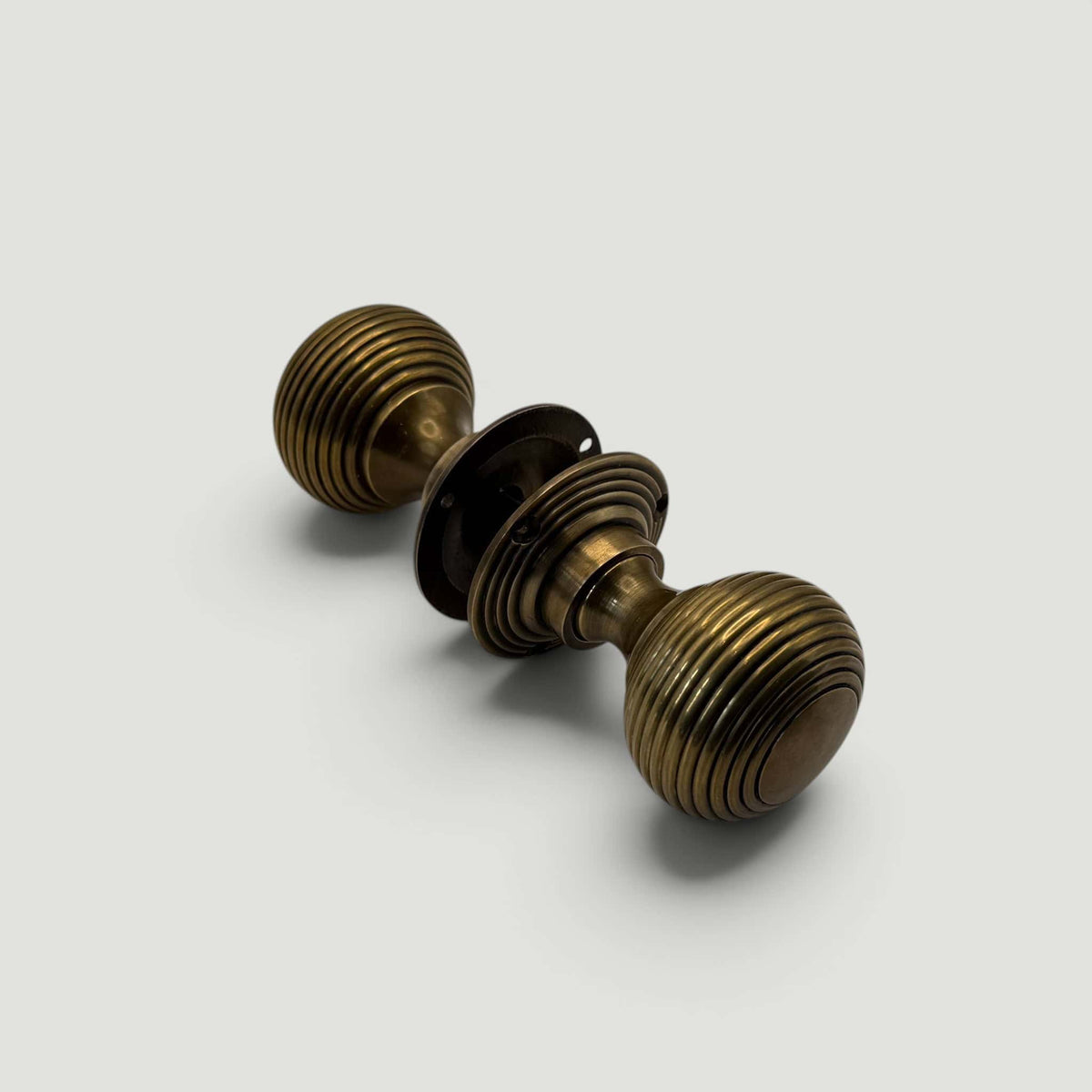 Cast Beehive Door Knob – Aged Brass