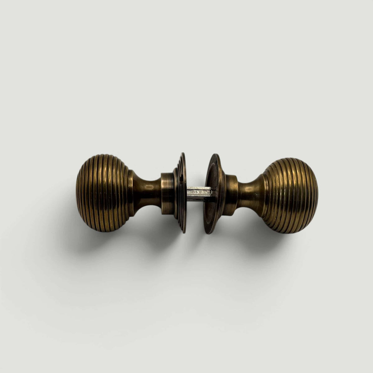 Cast Beehive Door Knob – Aged Brass