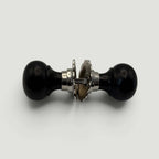 Ebony Bun Door Knob – Polished Nickel