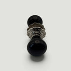 Ebony Bun Door Knob – Polished Nickel