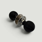 Ebony Beehive Door Knob – Polished Nickel