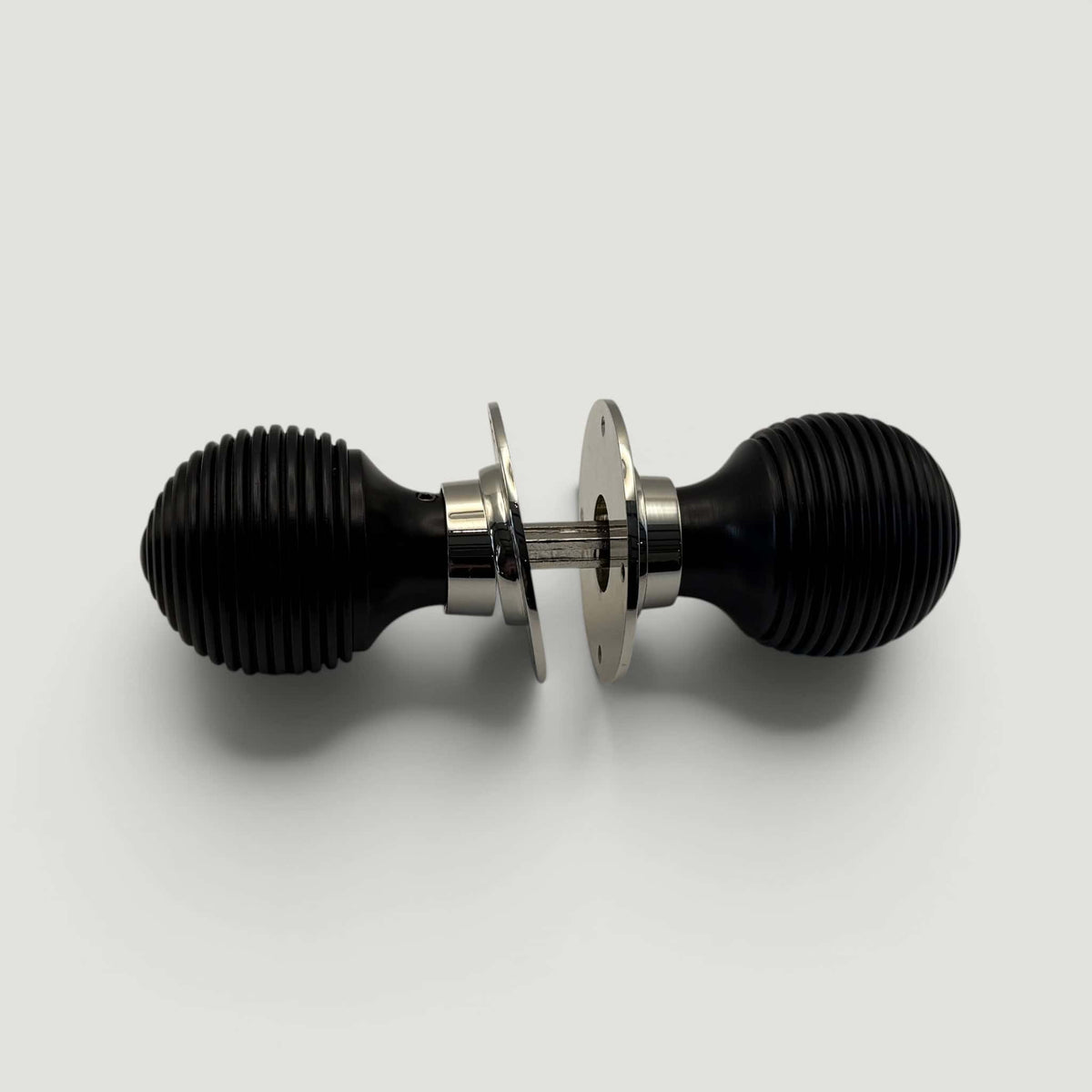 Ebony Beehive Door Knob – Polished Nickel