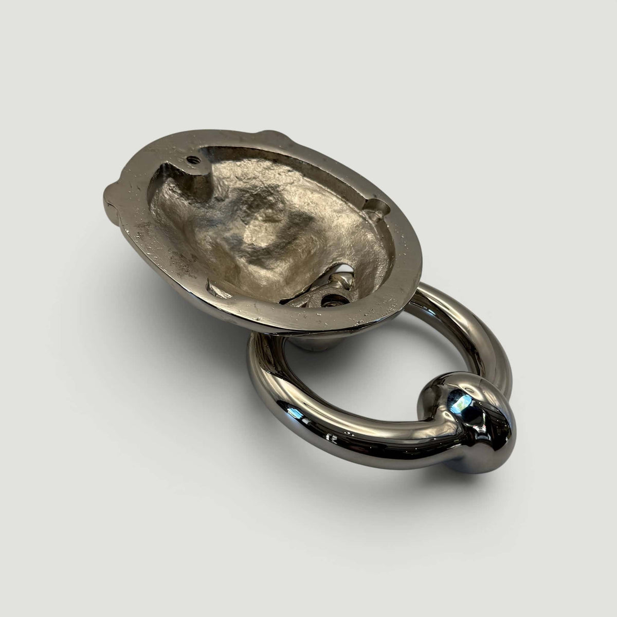 Lions Head Ring Knocker – Polished Nickel