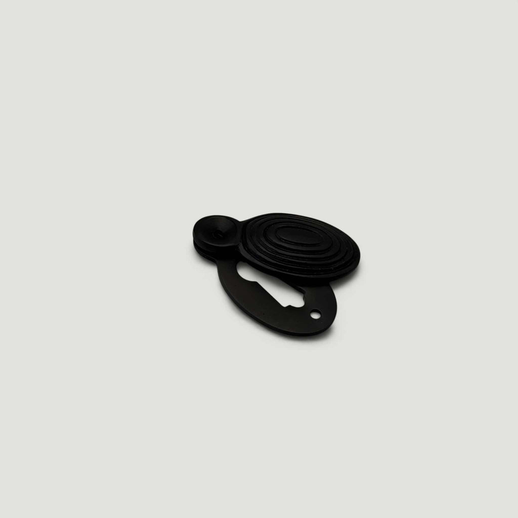 Ebony Beehive Escutcheon – Polished Nickel