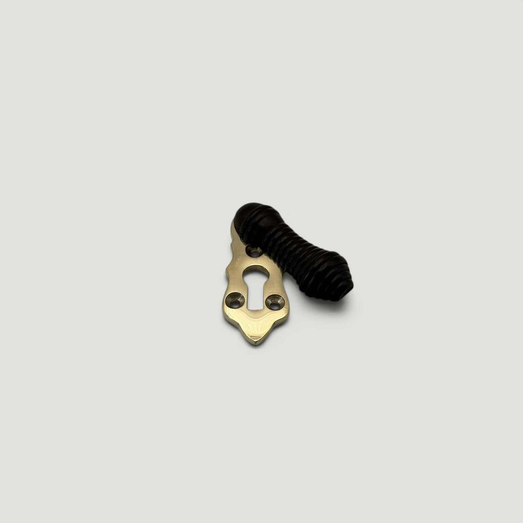 Ebony Beehive Escutcheon – Aged Brass