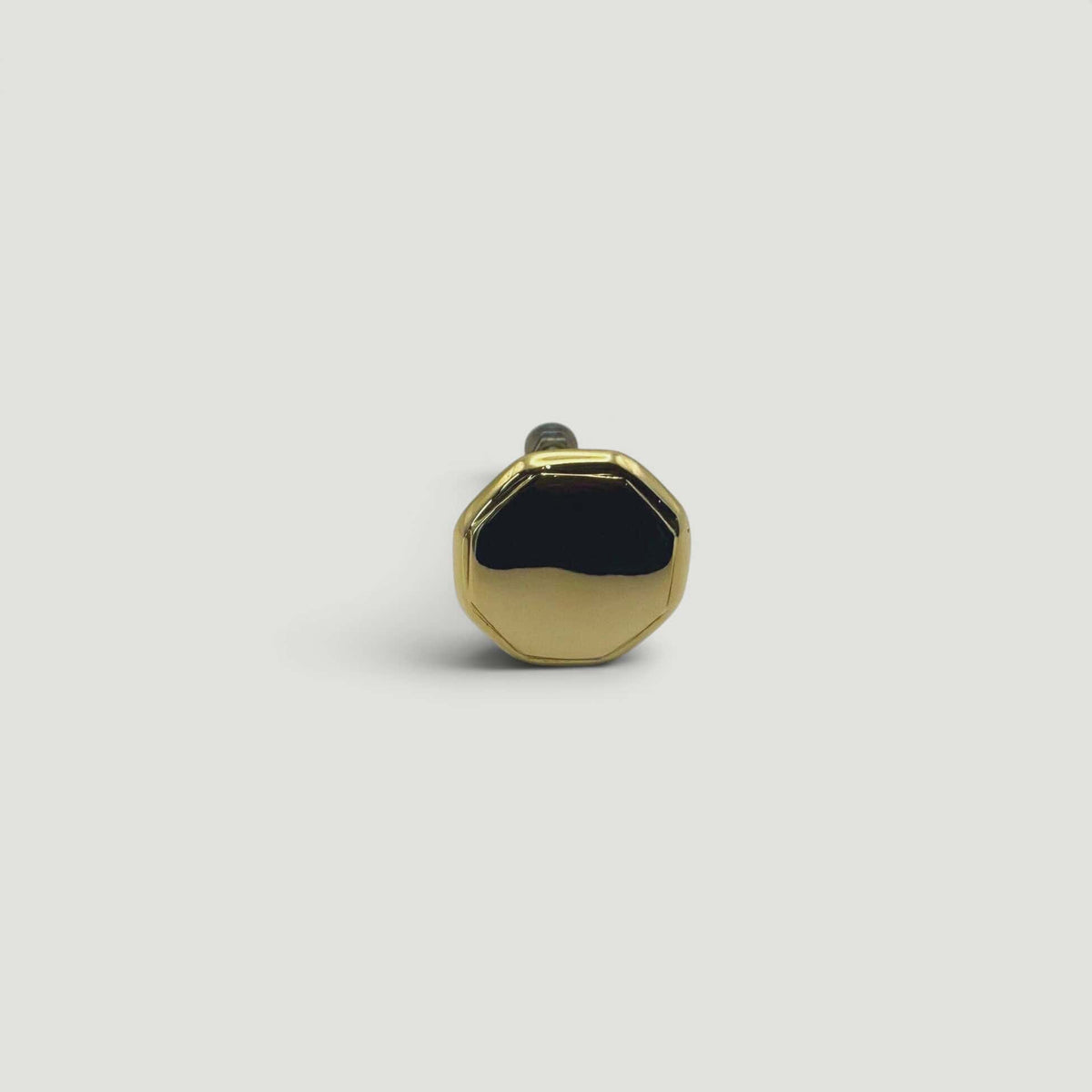 Octagonal Cupboard Knob 32mm – Polished Brass