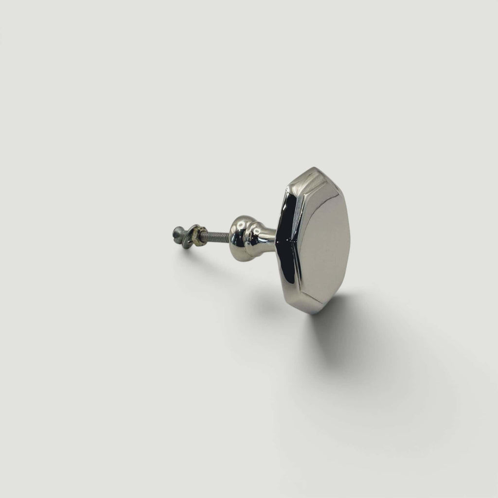 Octagonal Cupboard Knob 44mm – Polished Nickel