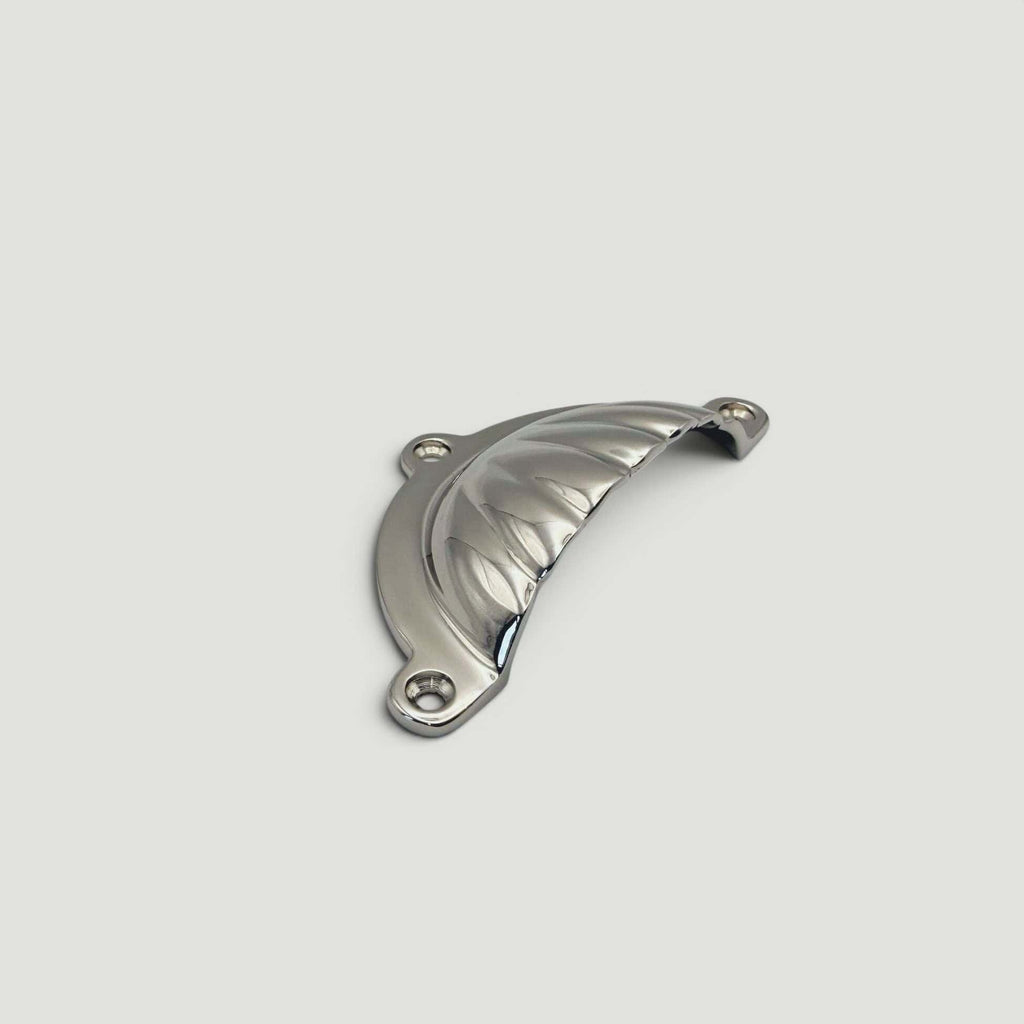 Scalloped Drawer Pull – Polished Nickel