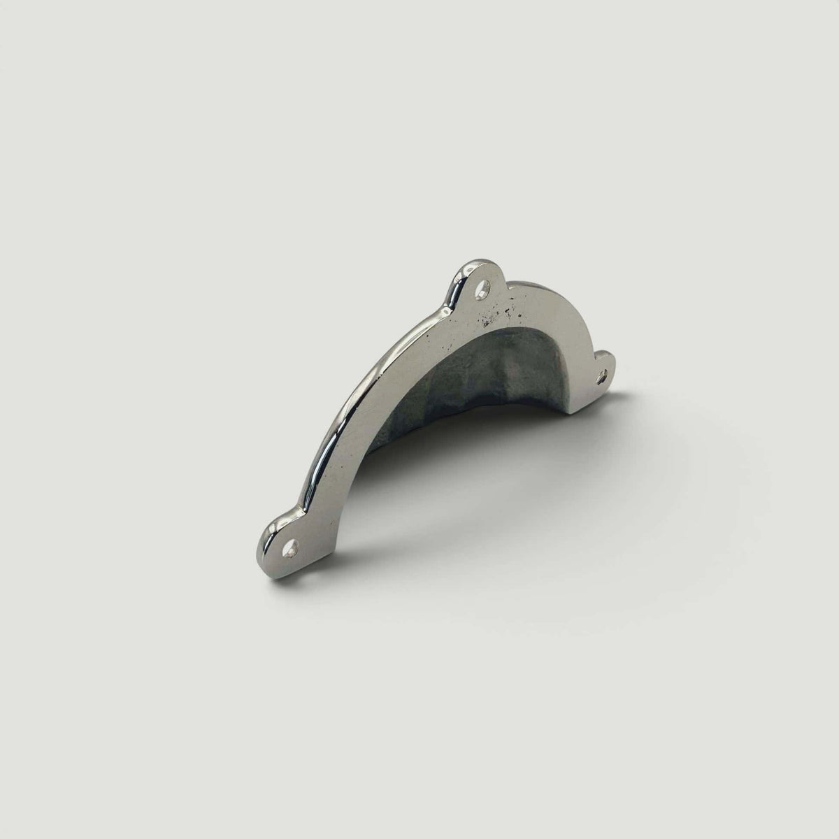 Scalloped Drawer Pull – Polished Nickel