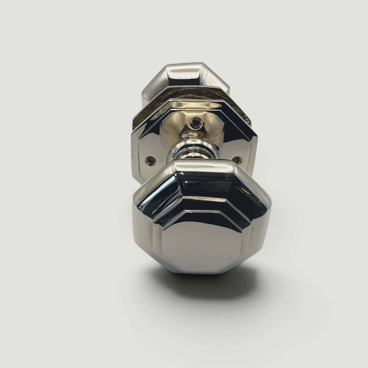 Octagonal Door Knob – Polished Nickel