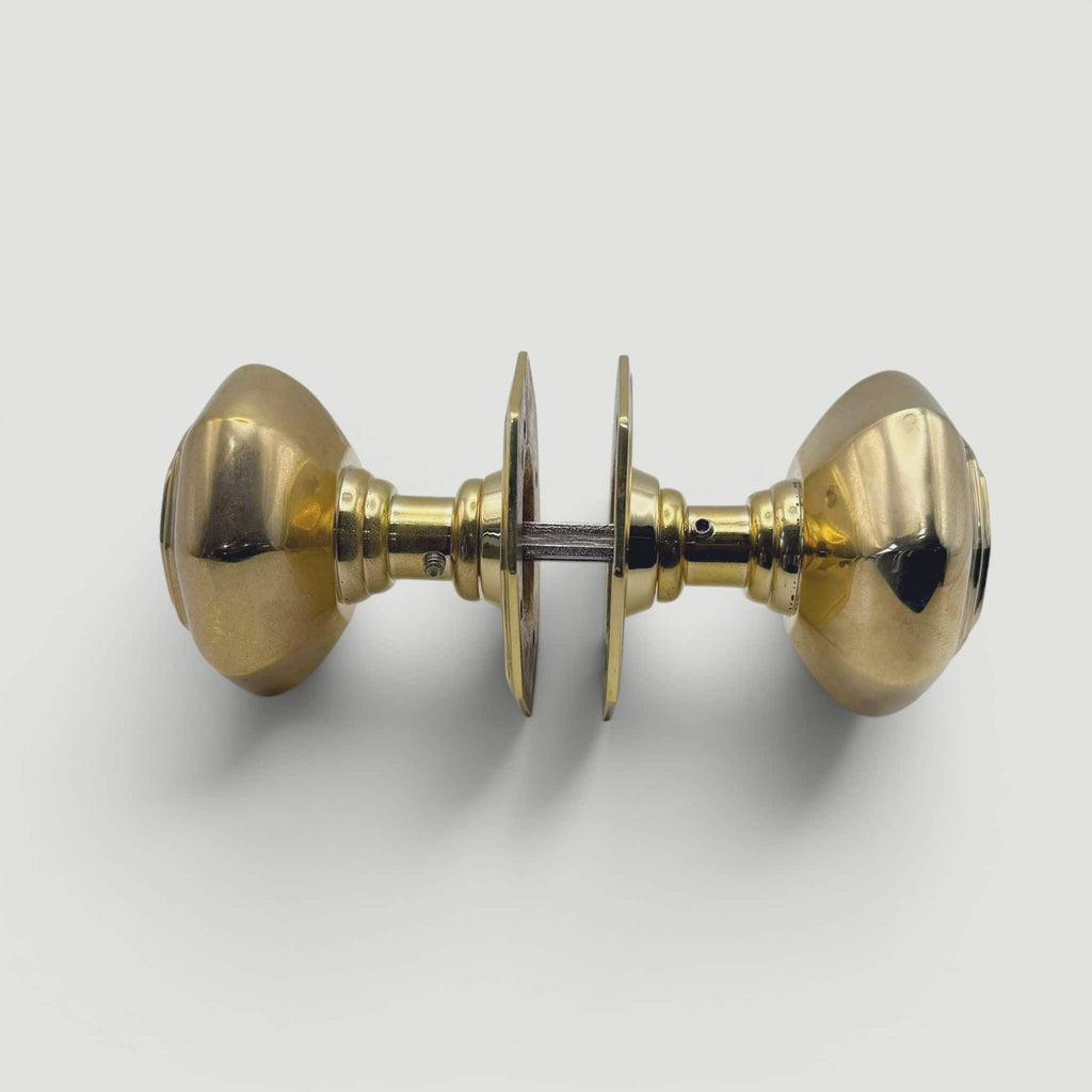 Octagonal Door Knob – Polished Brass