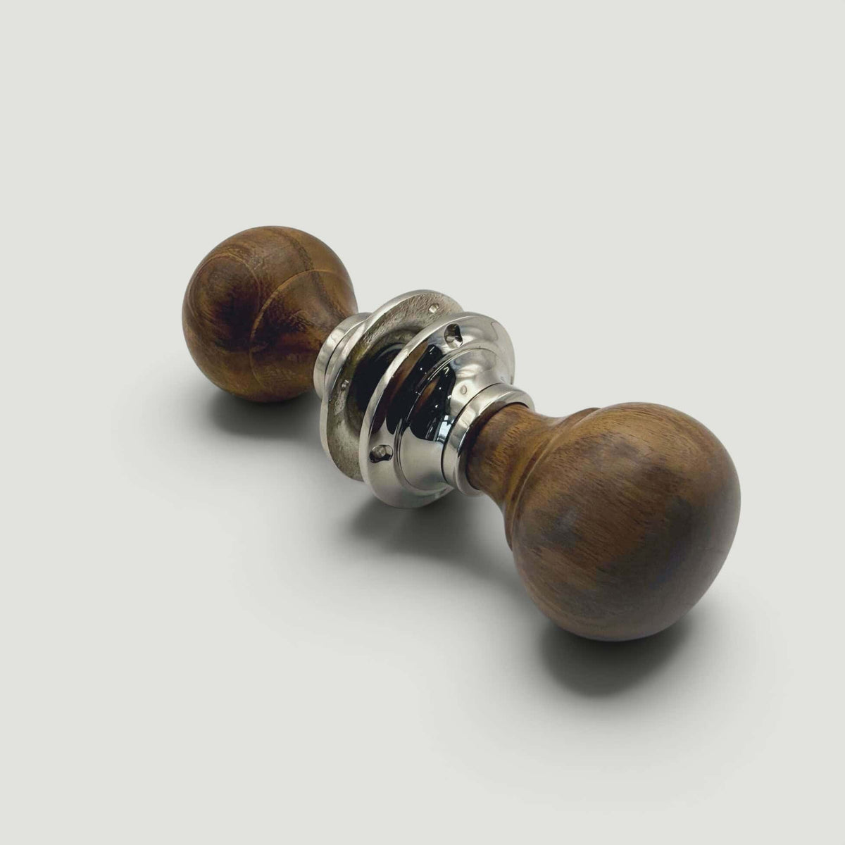Rosewood Bun Door Knob – Polished Nickel