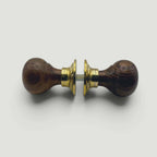 Rosewood Bun Door Knob – Polished Brass