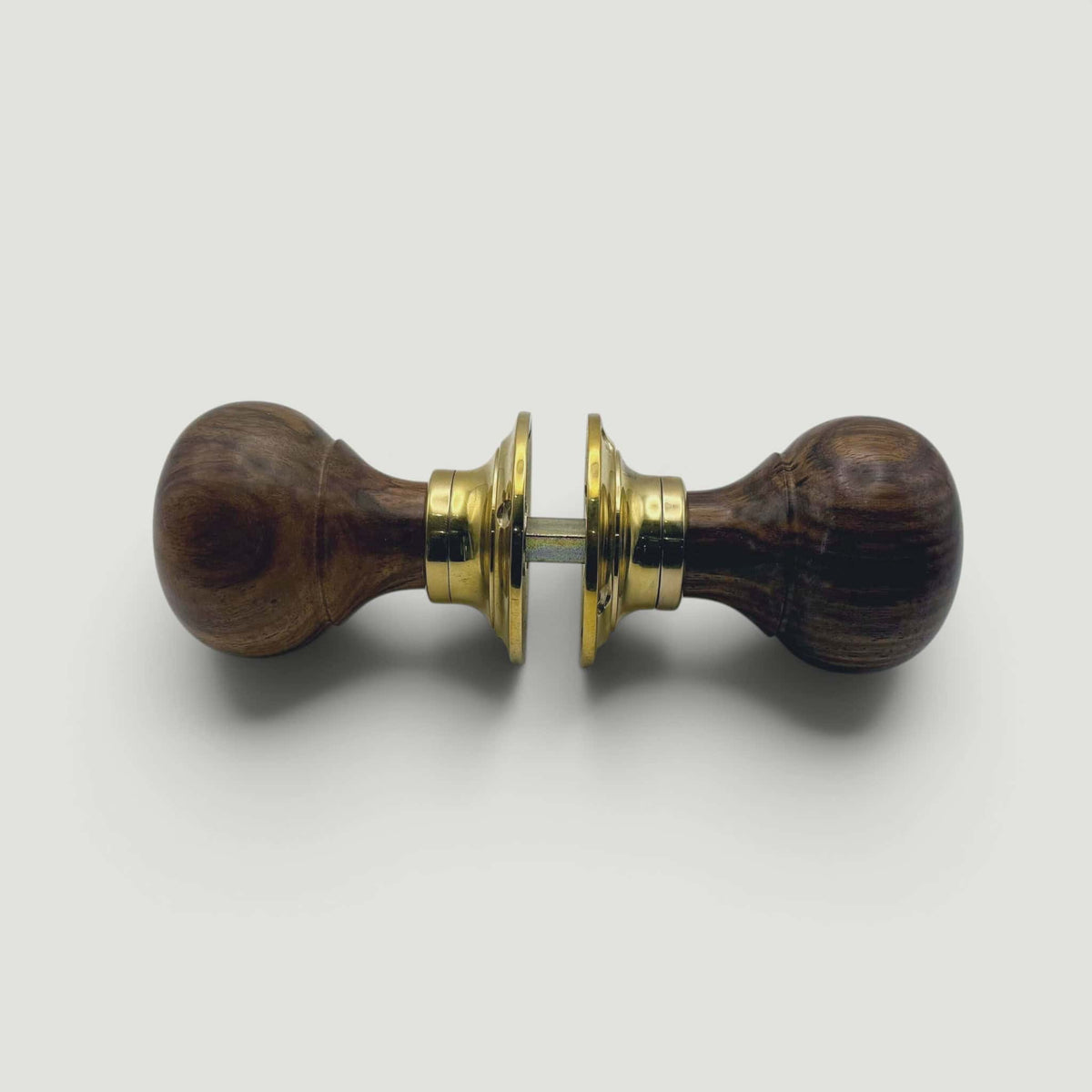 Rosewood Bun Door Knob – Polished Brass