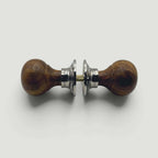 Rosewood Bun Door Knob – Polished Nickel