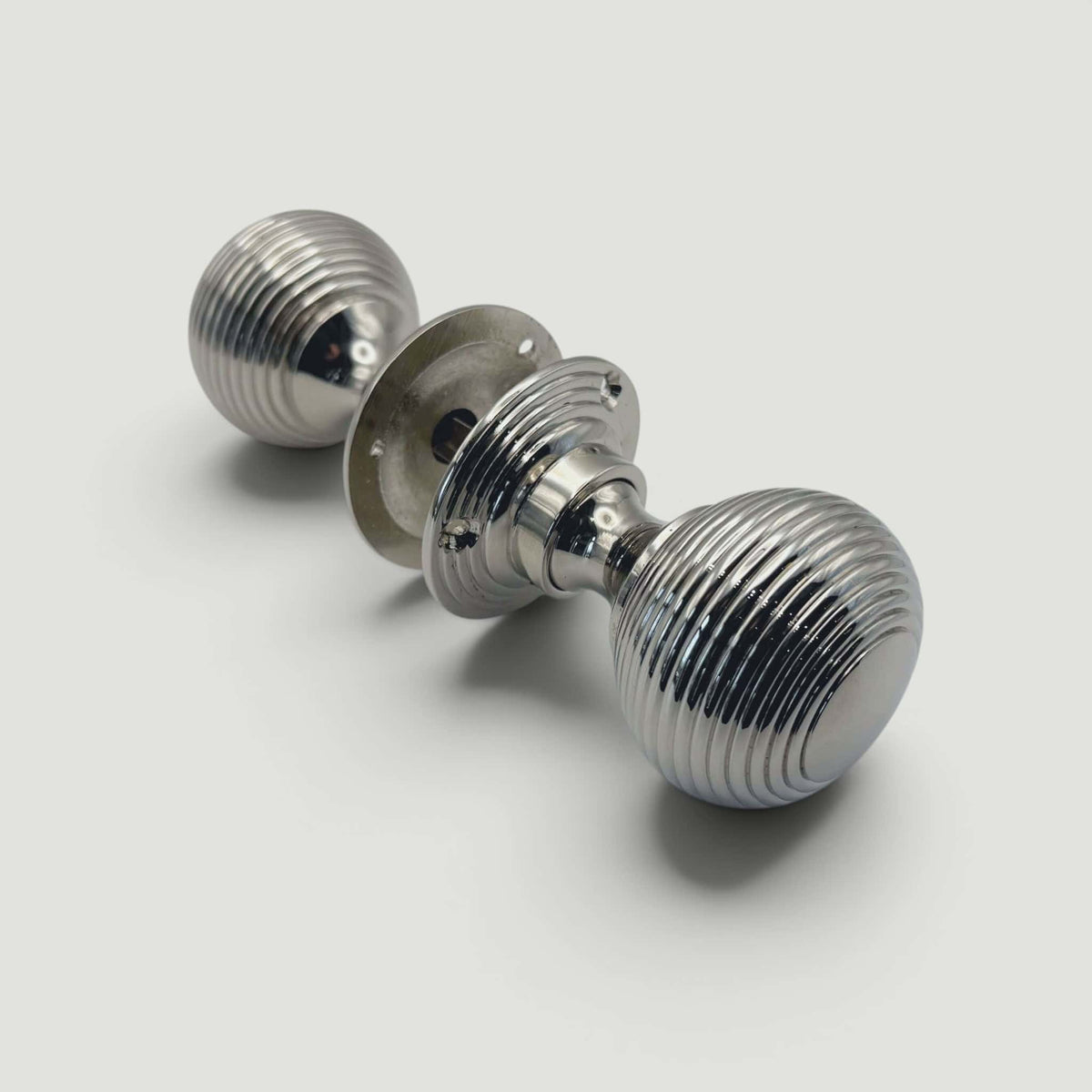 Cast Beehive Door Knob – Polished Nickel